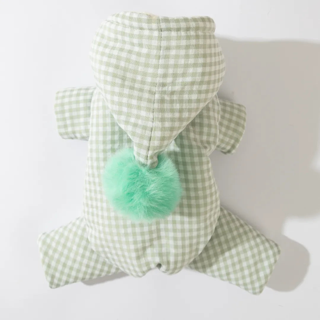 ArtisanUni Winter fleece-lined plaid cotton coat